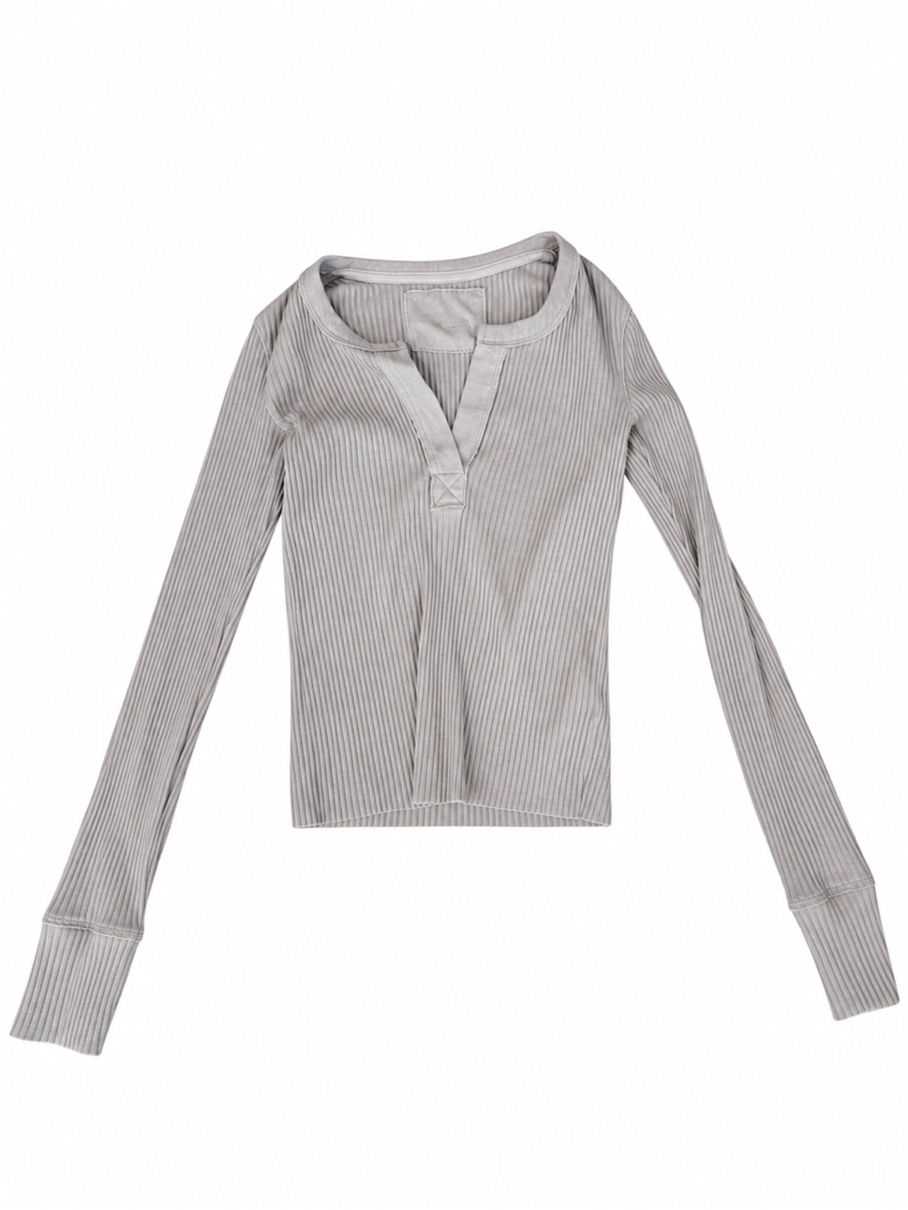 aerie Kids Ribbed Leggings in Light Gray